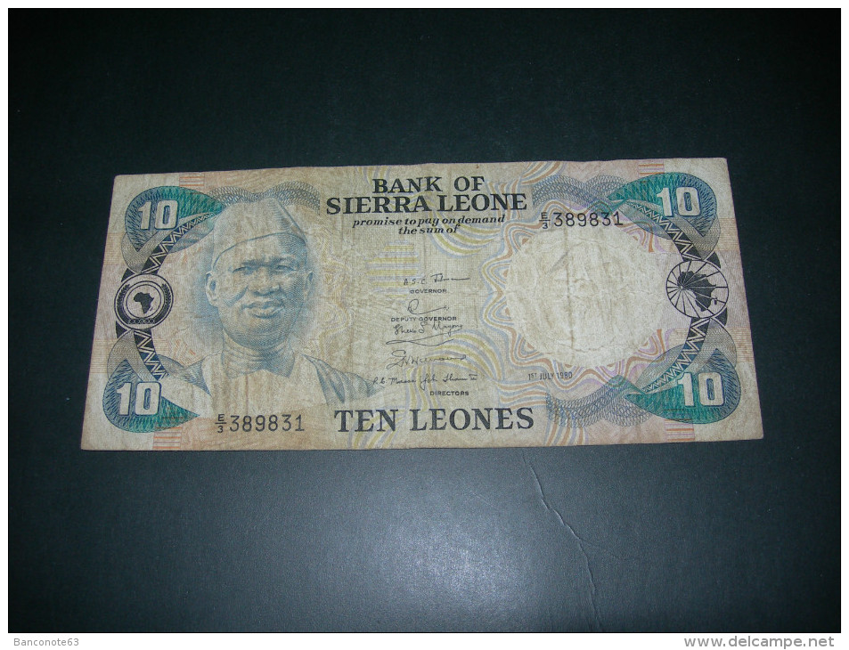 Sierra Leone. 10 Leones 1980 - Sierra Leone