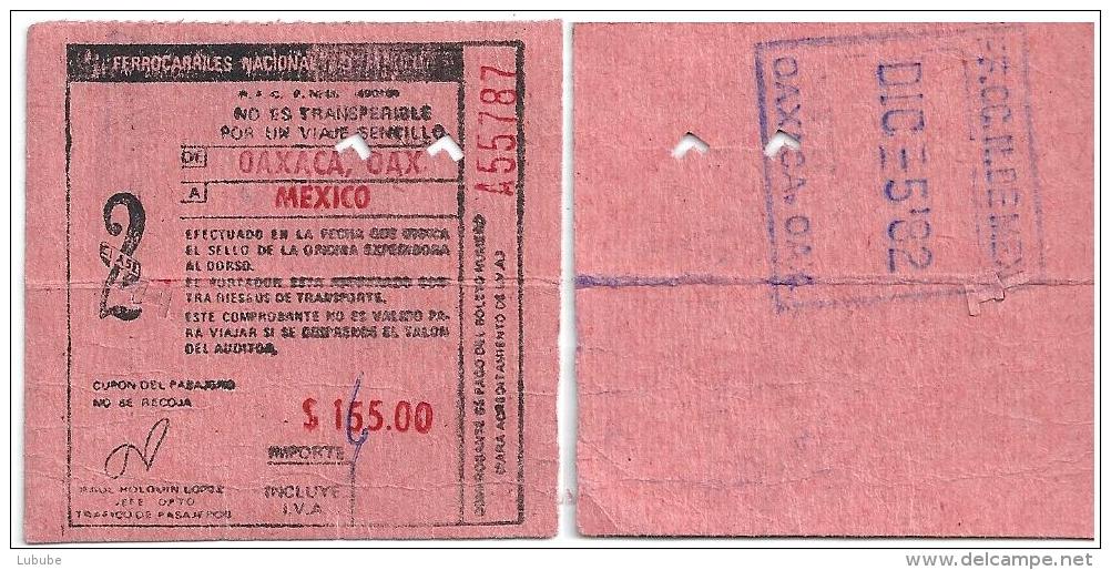Ferrocarriles Nacionales De Mexico - Oaxaca - México            1982 - Monde
