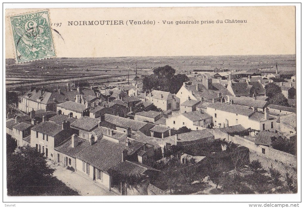 NOIRMOUTIER   -  Vue Générale Prise Du Château.. Pas Courante. - Noirmoutier