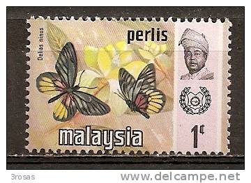 Malaysia Perlis Papillon Butterfly - Maleisië (1964-...)