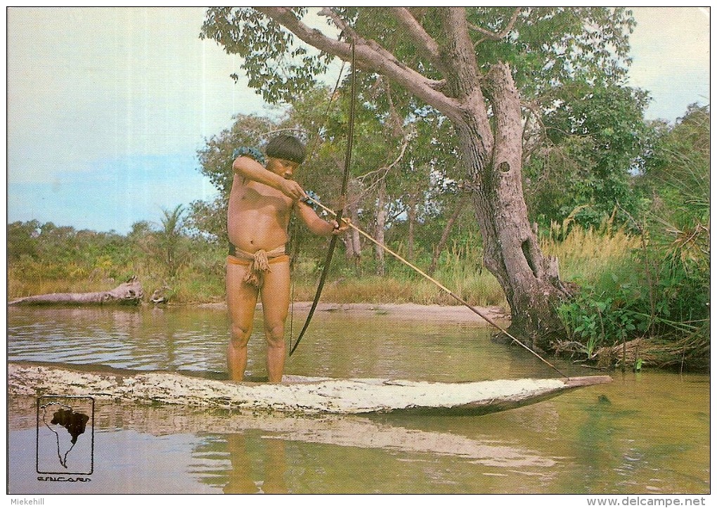 BRASIL-INDIEN-PECHE AU TIR A L'ARC-FISHING-TRIBU KAMAYURA-BRESIL - Archery