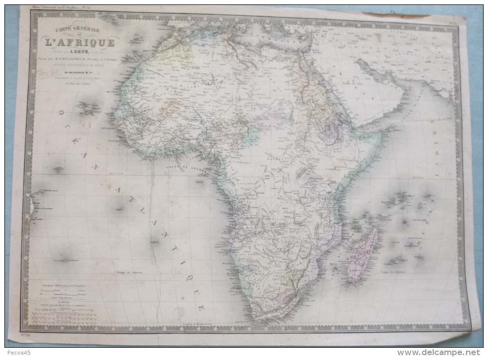 Carte D'Afrique - Fin XIXème Siècle. - Cartes Géographiques