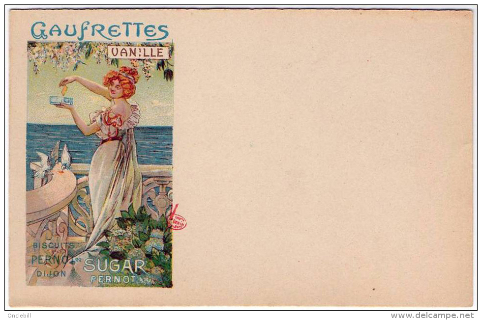 Publicité Gaufrettes Sugar Pernot Précurseur 1899  état Superbe TOP+++ - Autres & Non Classés