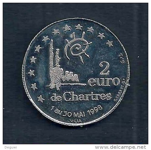 2 Euro Temporaire Precurseur De CHARTRES  1998, RRRR,, NI, Nr.196 - Euro Der Städte
