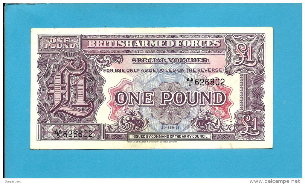 GREAT BRITAIN - 1 Pound - ND ( 1948 ) - Pick M 22.a - With METAL Security Strip - Second Series - British Armed Forces - British Armed Forces & Special Vouchers