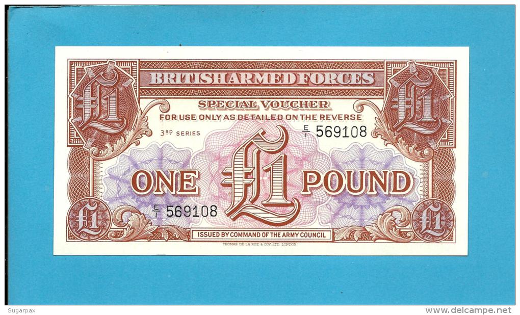 GREAT BRITAIN - 1 Pound - ND ( 1956 ) - Pick M 29 - UNC. - Canal SUEZ Crisis - Third Series - British Armed Forces - British Armed Forces & Special Vouchers