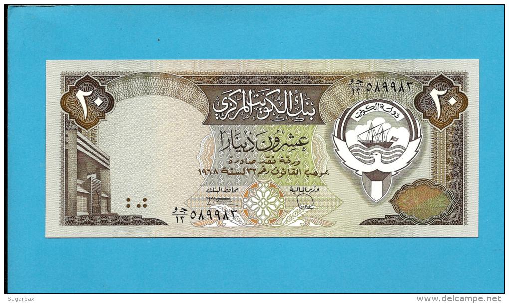 KUWAIT - 20 Dinars - ( 1986 - 91 ) - P 16.b - Sign. 6 - UNC. - Stolen By Iraqi Forces -Denominator / 11 -SEE Description - Kuwait