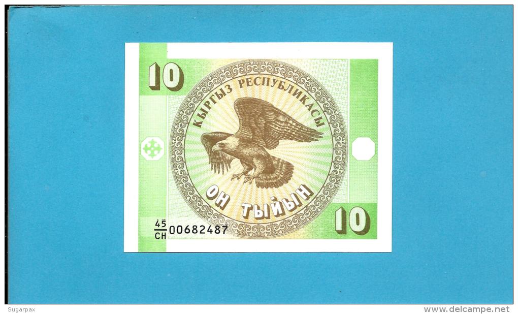 KYRGYZSTAN - 10 Tyiyn - ND ( 1993 ) - P 2 - UNC. - Série 45/CH - Bald Eagle - 2 Scans - Kirguistán