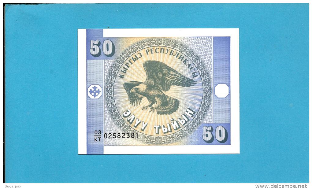 KYRGYZSTAN - 50 Tyiyn - ND ( 1993 ) - P 3 - UNC. - Série 03/KT - Bald Eagle - 2 Scans - Kirgisistan