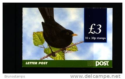 IRELAND/EIRE - 1998  £. 3  BOOKLET  BLACKBIRD  PERF. 15x14 NO PHOS. FRAMES F/ USED  FDI CANCEL - Markenheftchen