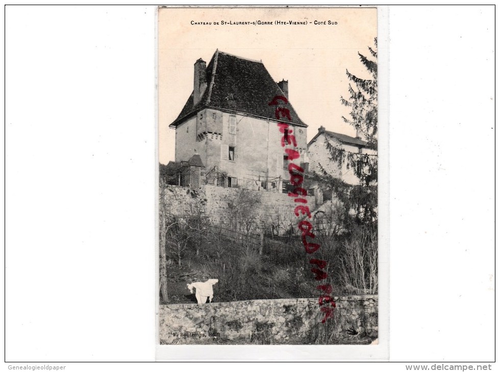 87 - ST SAINT LAURENT SUR GORRE - CHATEAU  COTE SUD - EDITEUR BONTEMPS - Saint Laurent Sur Gorre