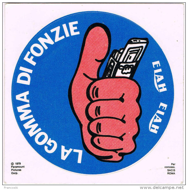 LA GOMMA DI FONZIE ELAH-1979 - Adesivo Sticker Autocollant Label - - Autocollants