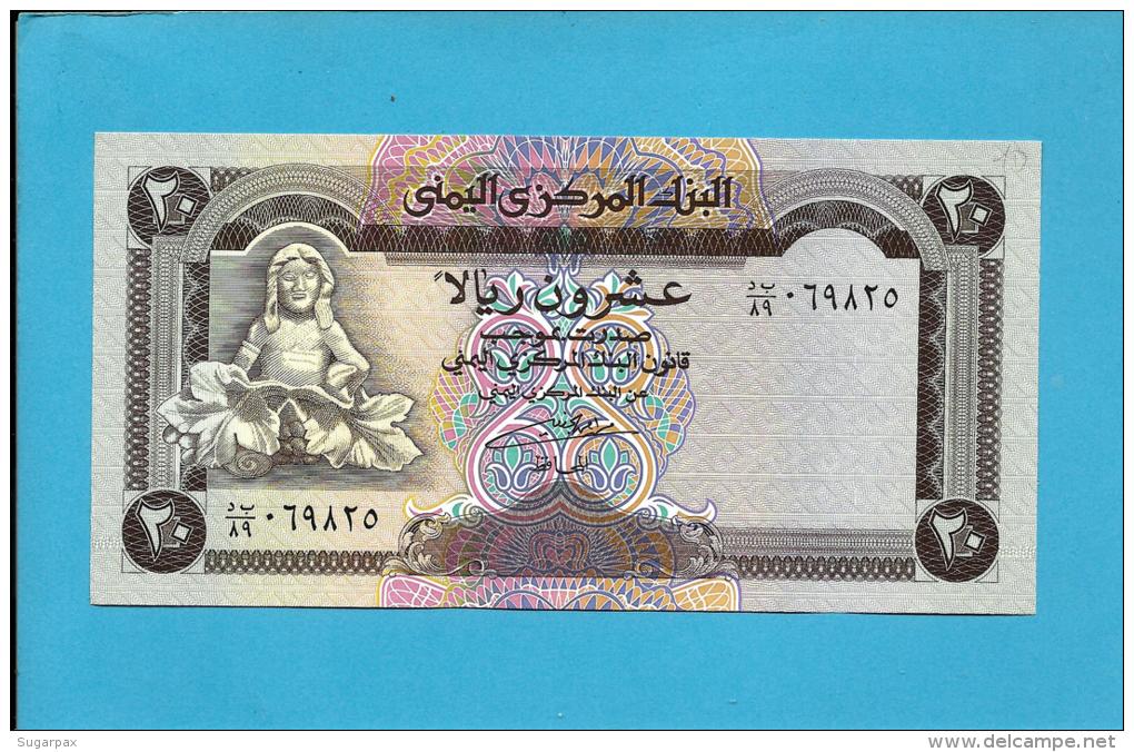 YEMEN ARAB REPUBLIC - 20 RIALS -  ND ( 1990 ) - P 26.b -  Sign. 8 - UNC. - Central Bank Of Yemen - 2 Scans - Jemen