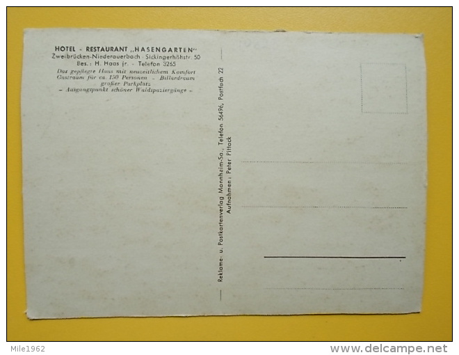 NIEDERAUERBACH, ZWEIBRUCKEN, HOTEL HASENGARTEN - Andere & Zonder Classificatie