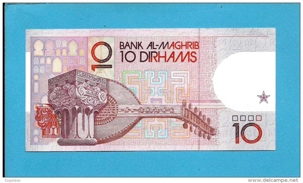 MOROCCO - 10 DIRHAMS - 1987 ( 1991 ) - Pick 63.b - Sign. 11 - King Hassan II - BANK AL MAGHRIB - MAROC - Marokko
