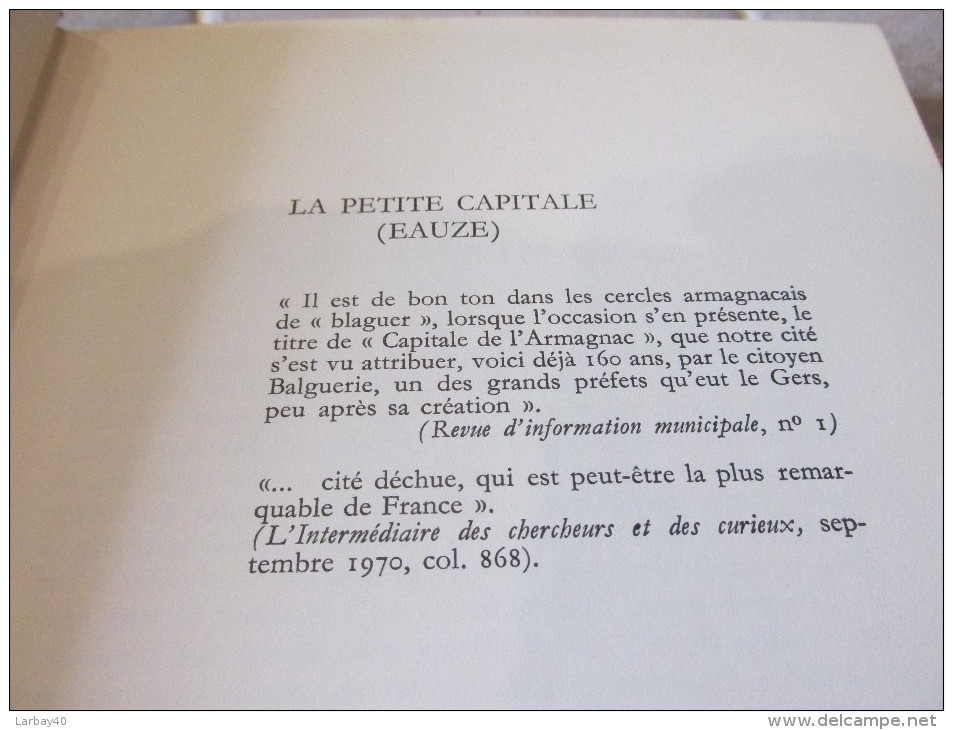 La Petite Capitale. Eauze (Gers, 32) Roger Denux 1973 - Aquitaine