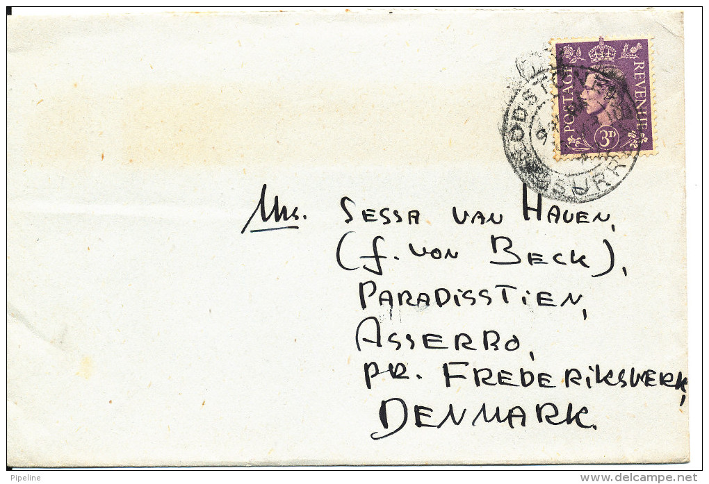 Great Britain Cover Sent To Denmark Goodstone Surrey 3-3-1949 ?? - Unclassified