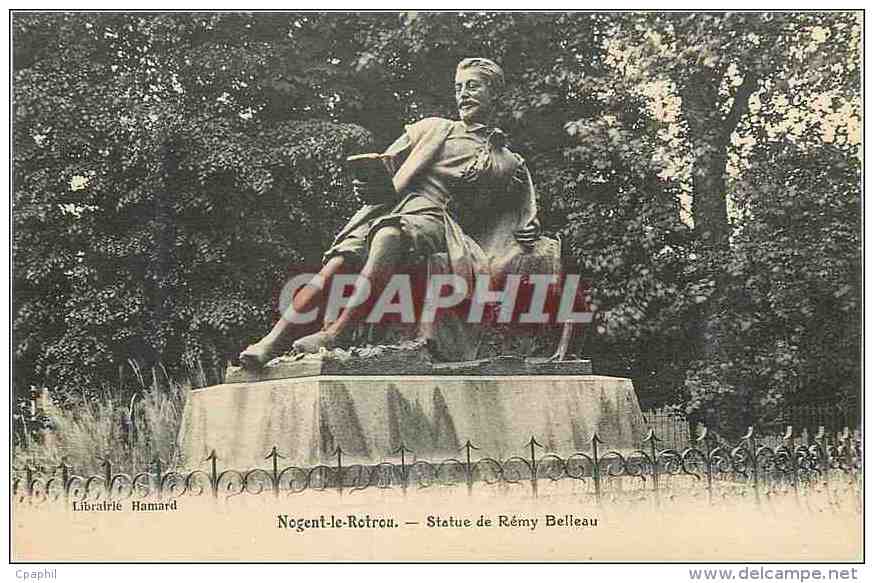 CPA Nogent Le Rotrou Statue De Remy Belleau - Nogent Le Rotrou