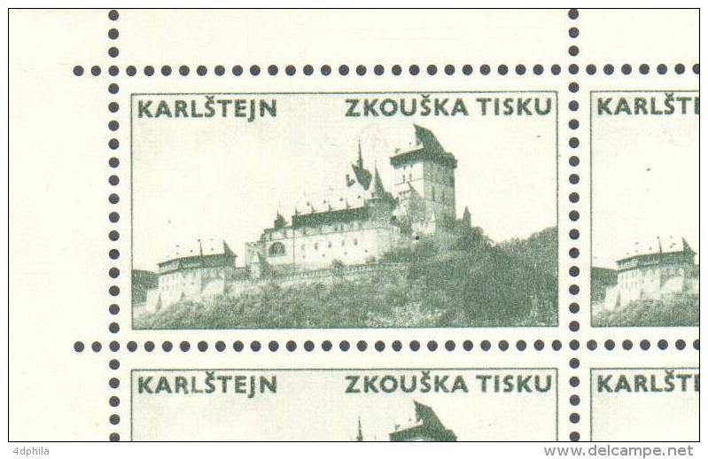 Czechoslovakia 1966 Zkouška Tisku - Light - 2 Blocks Of 16 Dummy Stamps - Specimen Essay Proof Trial Prueba Probedruck - Proofs & Reprints