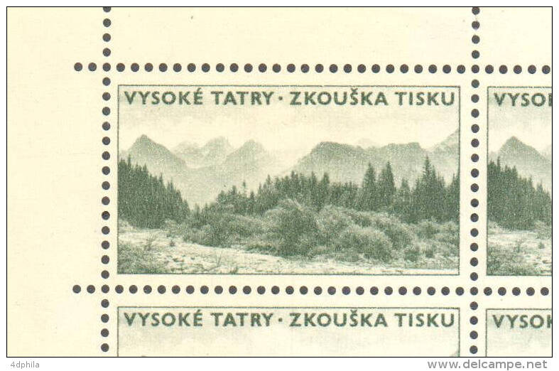 Czechoslovakia 1966 Zkouška Tisku - Light - 2 Blocks Of 16 Dummy Stamps - Specimen Essay Proof Trial Prueba Probedruck - Probe- Und Nachdrucke