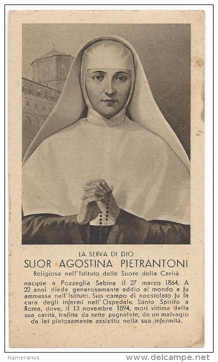 Serva Di Dio Suor Agostina Pietrantoni - B4 - Andachtsbilder