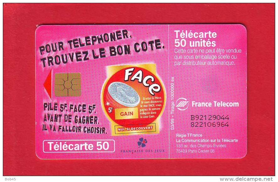 763 - Telecarte Publique Pile Ou Face (F965) - 1999