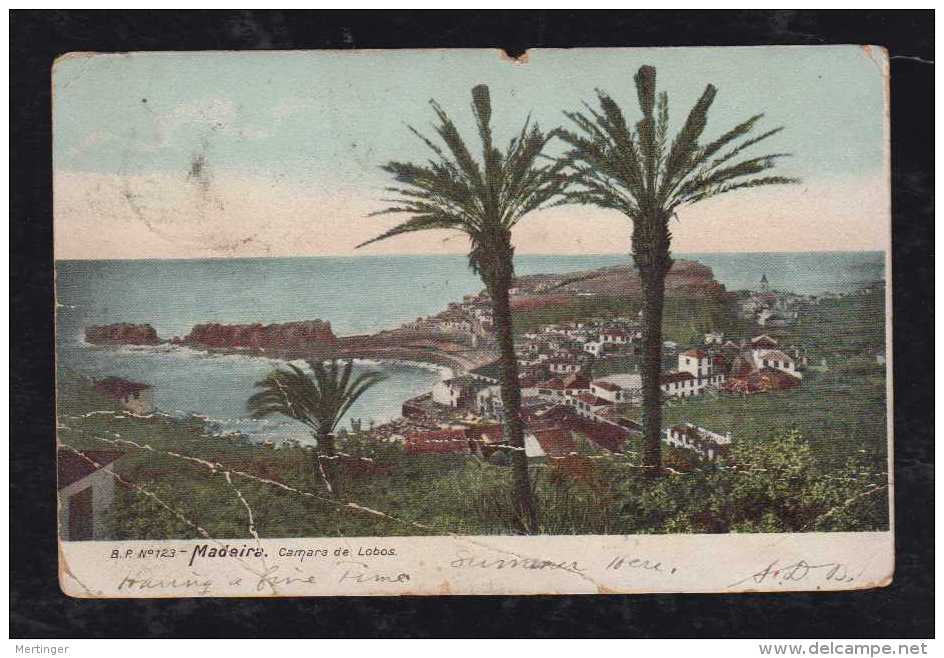 Portugal FUNCHAL 1906 Picture Postcard To USA IOWA - Funchal