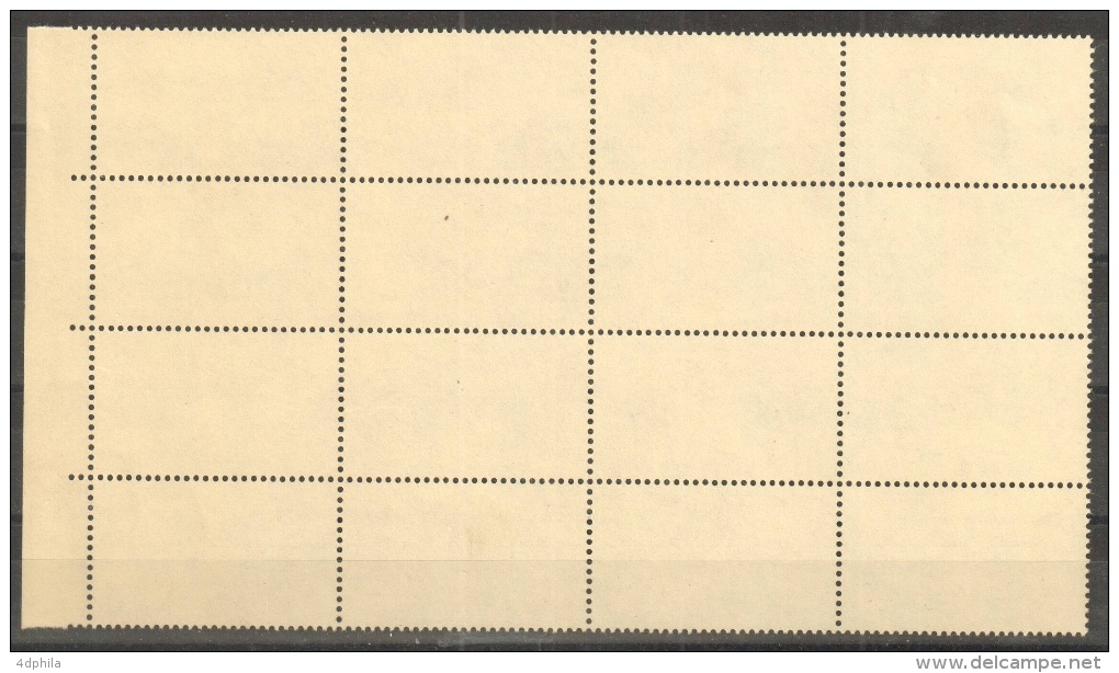 Czechoslovakia 1982 TUS / PTC - White - Block Of 16 Dummy Stamps - Specimen Essay Proof Trial Prueba Probedruck Test - Essais & Réimpressions