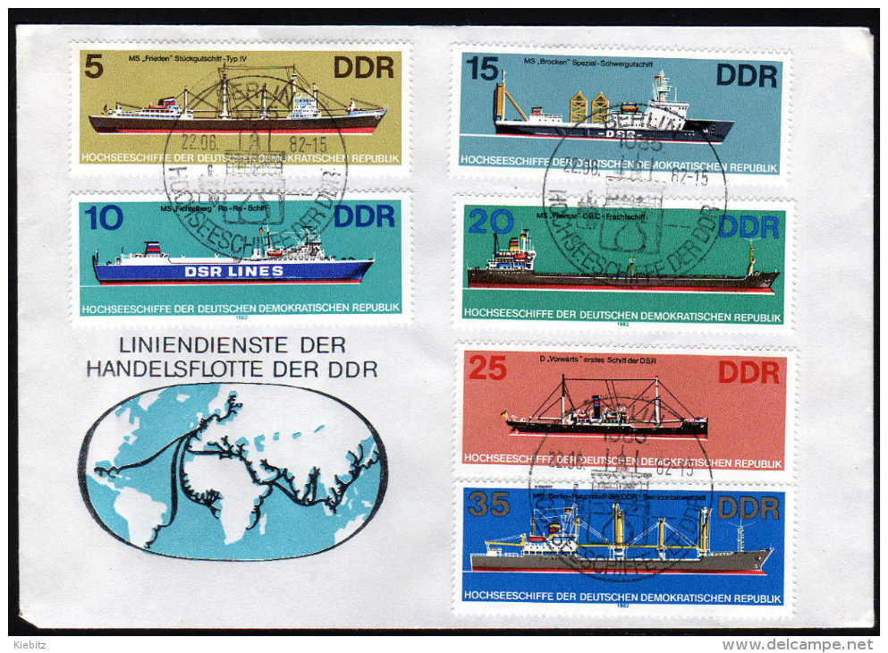 DDR 1982 - Hochseeschiffe Der DDR - FDC - Schiffe