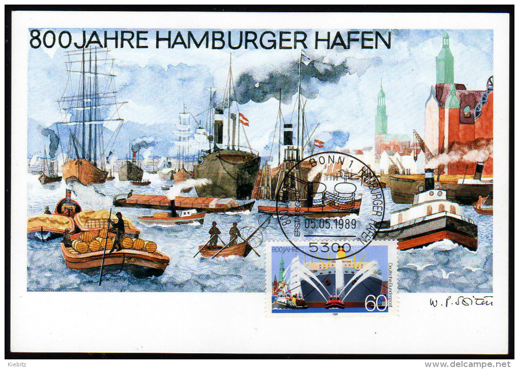 BRD 1989 - 800 Jahre Hamburger Hafen - MC - Schiffe