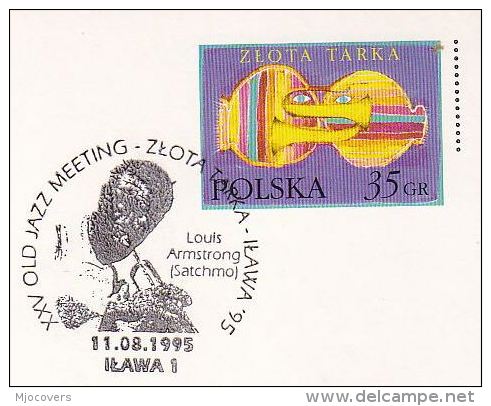 1995 LOUIS ARMSTRONG  Event COVER JAZZ Music TRUMPET Postal Stationery  POLAND Stamps Theatre - Music