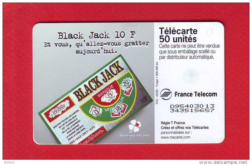 770 - Telecarte Publique Black Jack (F982) - 1999