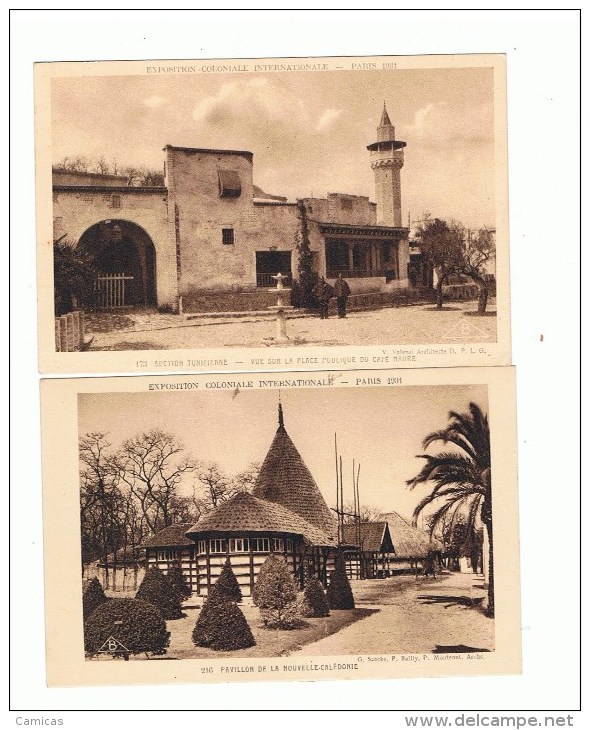 LOT DE 4 CARTES: EXPOSITION COLONIALE INTERNATIONALE  PARIS 1931 - Mostre