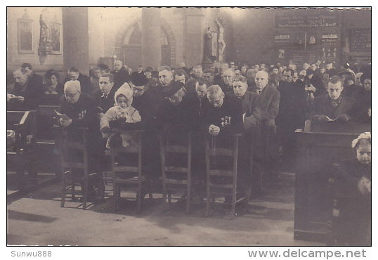 Comblain-au-Pont(?) - Intérieur De L'Eglise (animée, Hommes Médailles) - Comblain-au-Pont