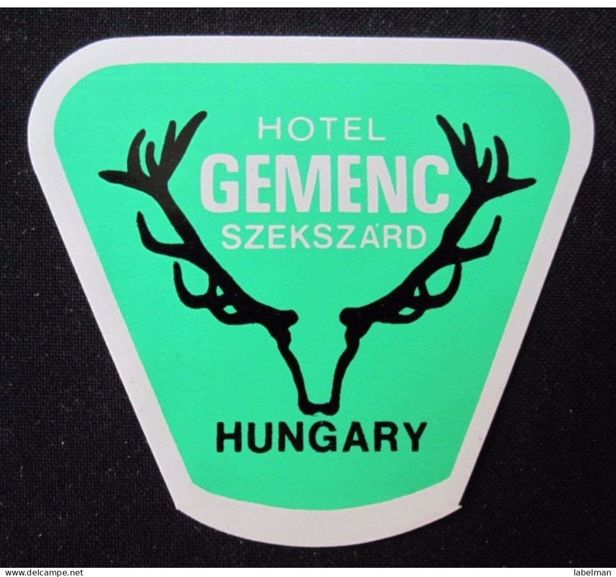 HOTEL MISC PENSION GEMENC SZEKSZARD BUDAPEST HUNGARIA HUNGARY HONGRIE DECAL STICKER LUGGAGE LABEL ETIQUETTE AUFKLEBER - Hotel Labels