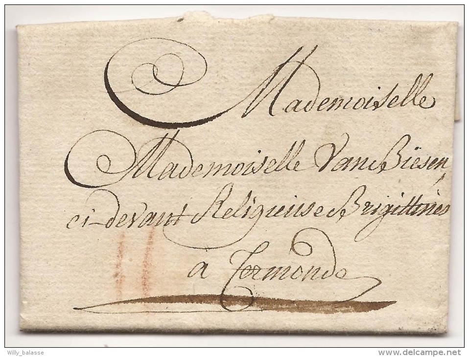 L. Datée De Gand 1802 Port 'II' à La Craie Rouge Pour Termonde - 1794-1814 (Période Française)