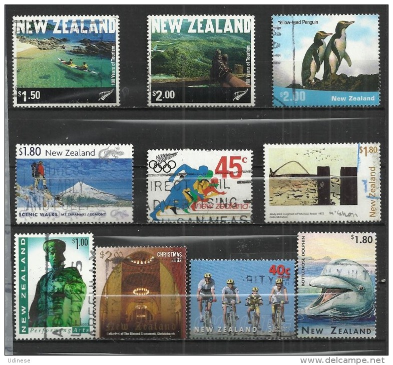 TEN AT A TIME - NEW ZEALAND - LOT OF 10 DIFFERENT - USED OBLITERE GESTEMPELT USADO - Colecciones & Series