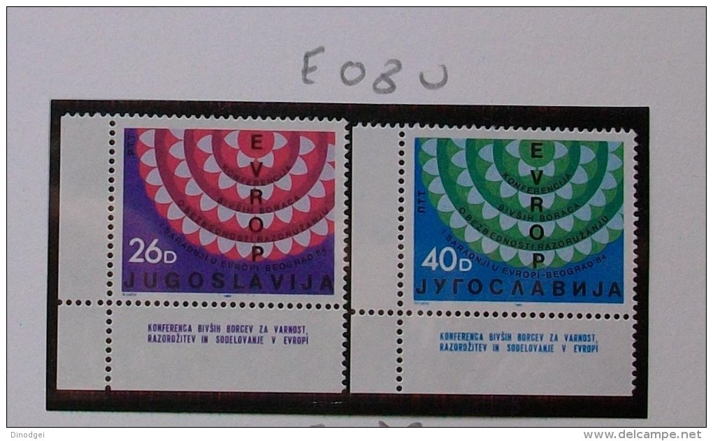 E080 - JUGOSLAVIA - 1984 " Conferenza Veterani Serie " MNH - Other & Unclassified