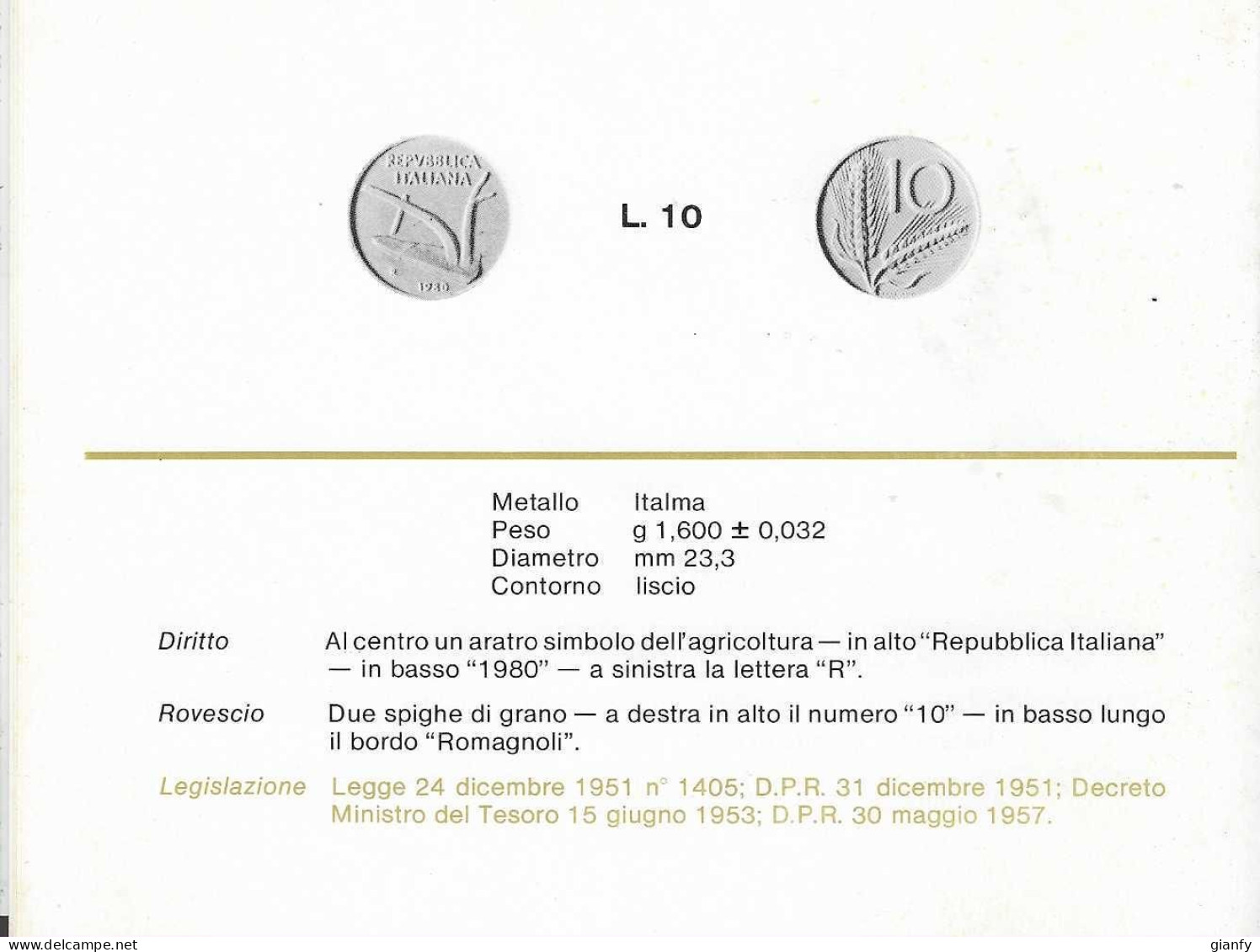ITALIA REPUBBLICA SERIE DIVISIONALE ZECCA 1980 FDC UNC - Jahressets & Polierte Platten