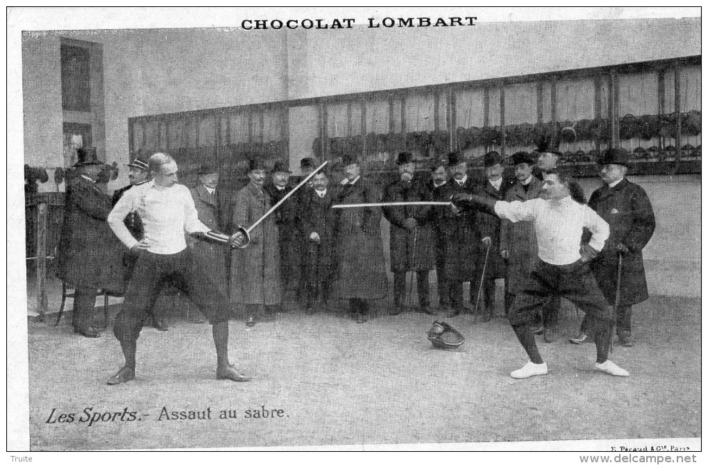 LES SPORTS ASSAUT AU SABRE (PUBLICITE LOMBART) - Fencing