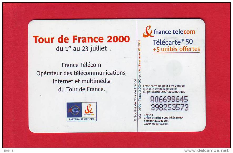 784 - Telecarte Publique Tour De France 2000 Velo (F1062) - 2000