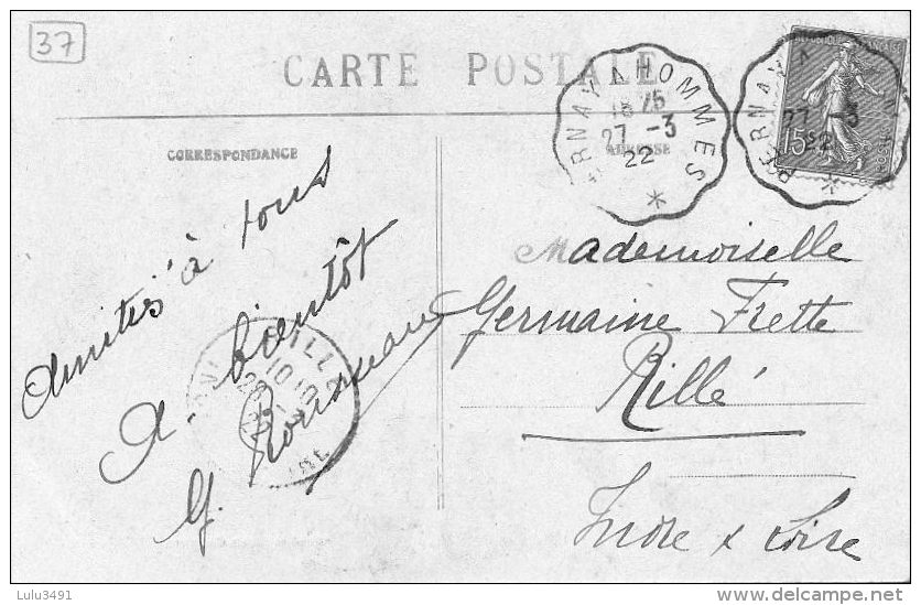 CPA- CLERE (37) Cléré - Aspect De La Route De Cinq-Mars En1922 - Cléré-les-Pins