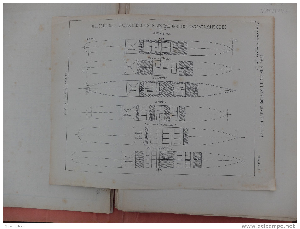 LOT - PLANCHES MARINE ET ARTS MILTAIRES - EXPOSITION UNIVERSELLE  DE 1889 - MOTEURS ET BATEAUX - REVUE TECHNIQUE - Tools