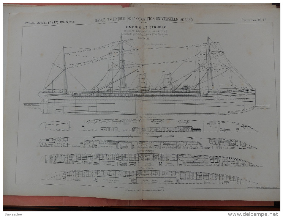 LOT - PLANCHES MARINE ET ARTS MILTAIRES - EXPOSITION UNIVERSELLE  DE 1889 - MOTEURS ET BATEAUX - REVUE TECHNIQUE - Tools