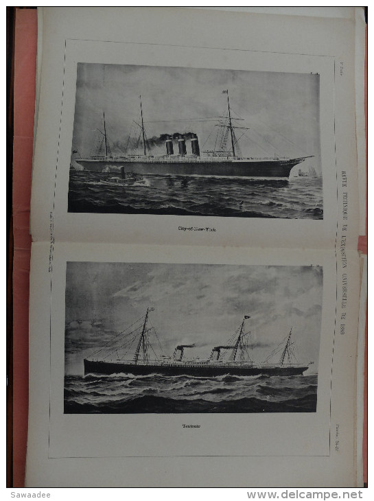 LOT - PLANCHES MARINE ET ARTS MILTAIRES - EXPOSITION UNIVERSELLE  DE 1889 - MOTEURS ET BATEAUX - REVUE TECHNIQUE