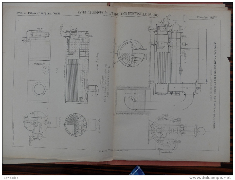 LOT - PLANCHES MARINE ET ARTS MILTAIRES - EXPOSITION UNIVERSELLE  DE 1889 - MOTEURS ET BATEAUX - REVUE TECHNIQUE