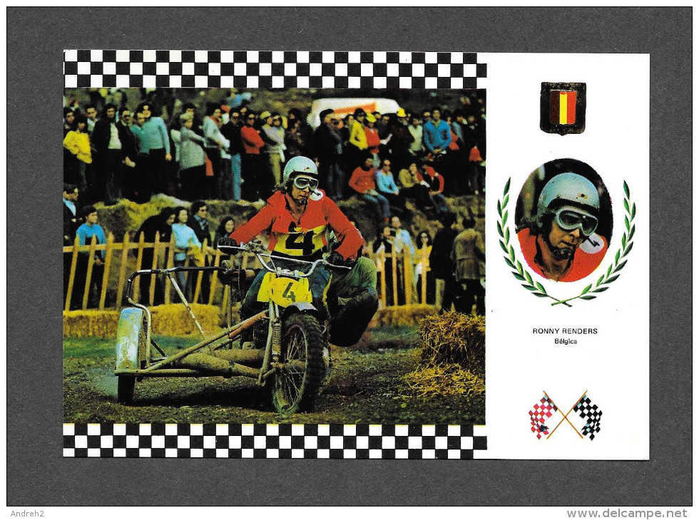 SPORTS MOTO - RONNY RENDERS - BELGICA - BELGIQUE - SERIE SIDE CROSS No 5 -TRIUMPH 195 KG, 60 C.V. - Sport Moto