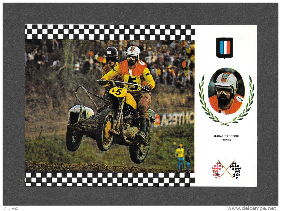 SPORTS MOTO - BERNARD BRODU - FRANCIA - FRANCE - SERIE SIDE CROSS No 1 -TRIUMPH 195 KG, 62 C.V. - Sport Moto