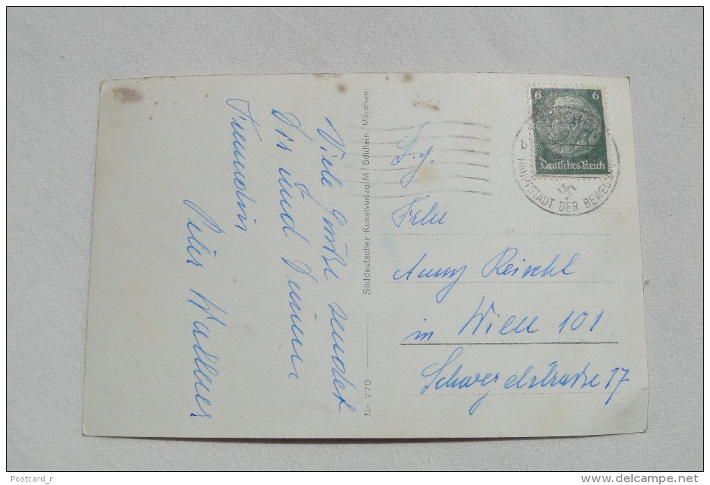 Germany MUNCHEN Marienplatz Und Rathaus Stamp 1940   A 25 - Muenchen