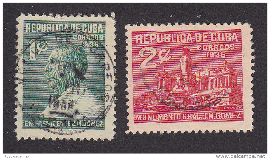 Cuba, Scott #322-323, Used, Pres Jose Miguel Gomez, Issued 1936 - Used Stamps